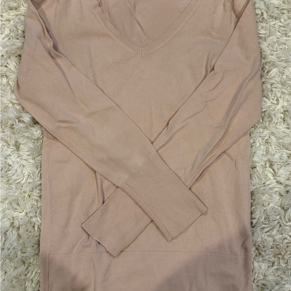 V-Neck Beige Sweater